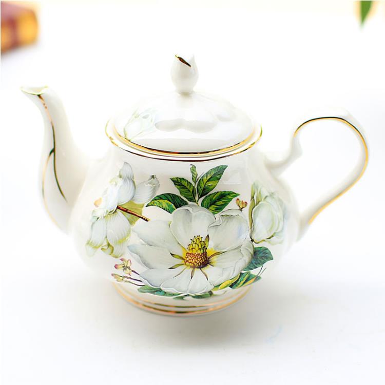 咖啡壺 茶壺手沖壺英式簡約田園風陶瓷骨瓷英式咖啡壺大容量下午茶茶具