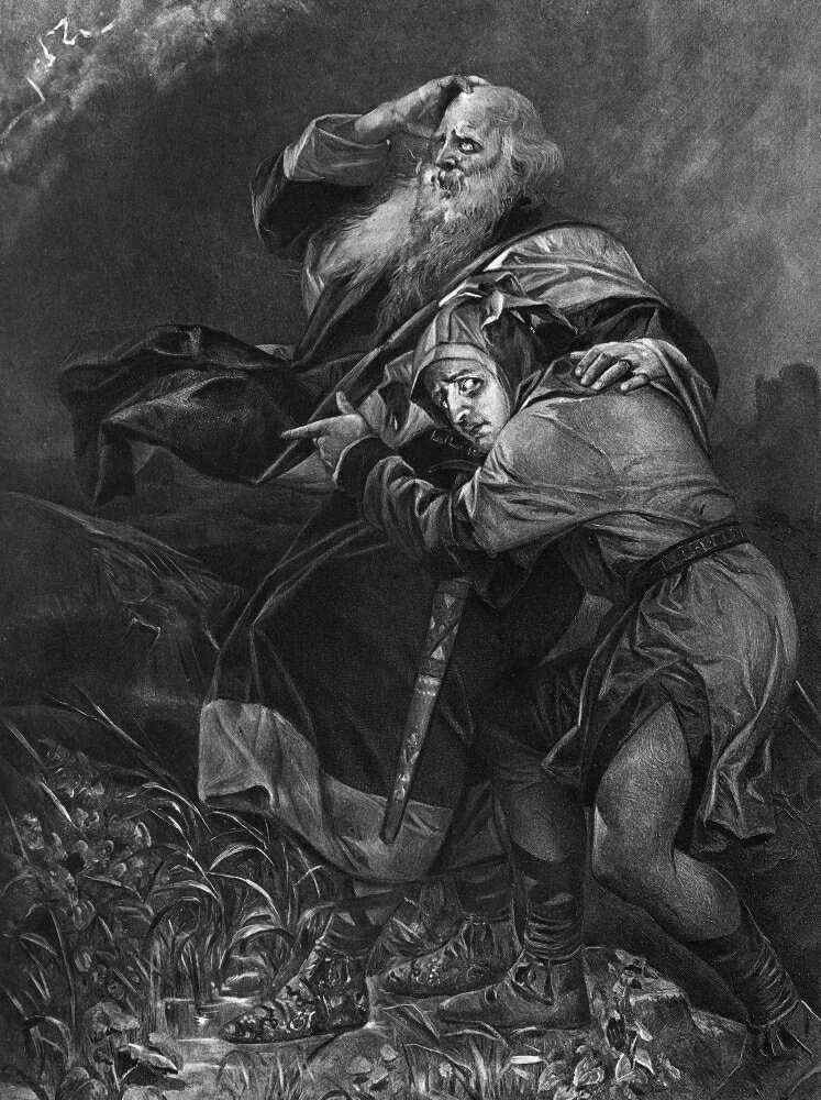 Posterazzi: Shakespeare King Lear Nking Lear And The Fool Illustration ...