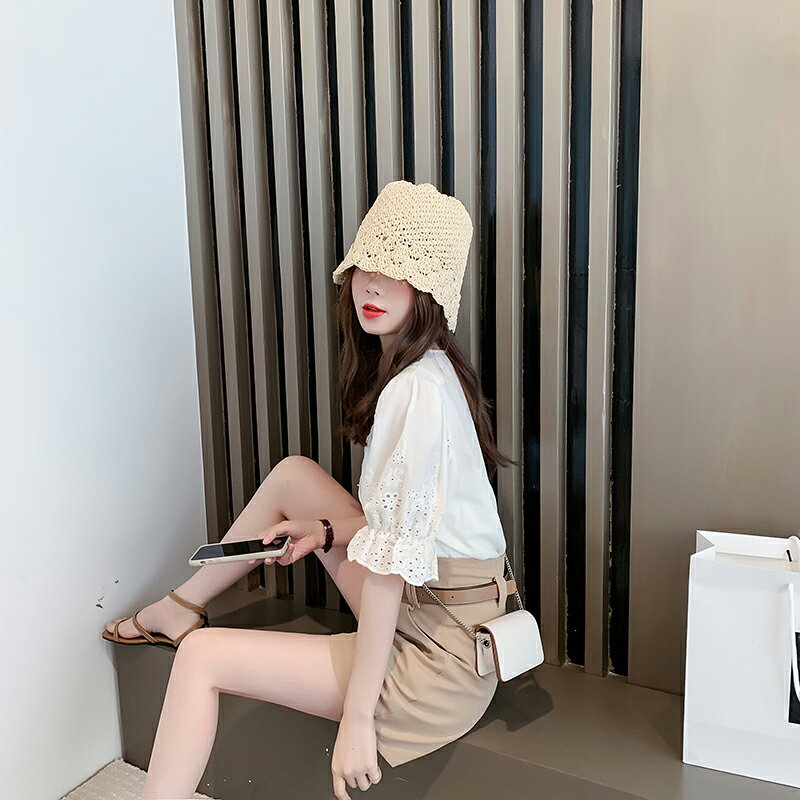 【協貿國際】夏天赫本輕熟風職業套裝女士小個子搭配小香風兩件套氣質
