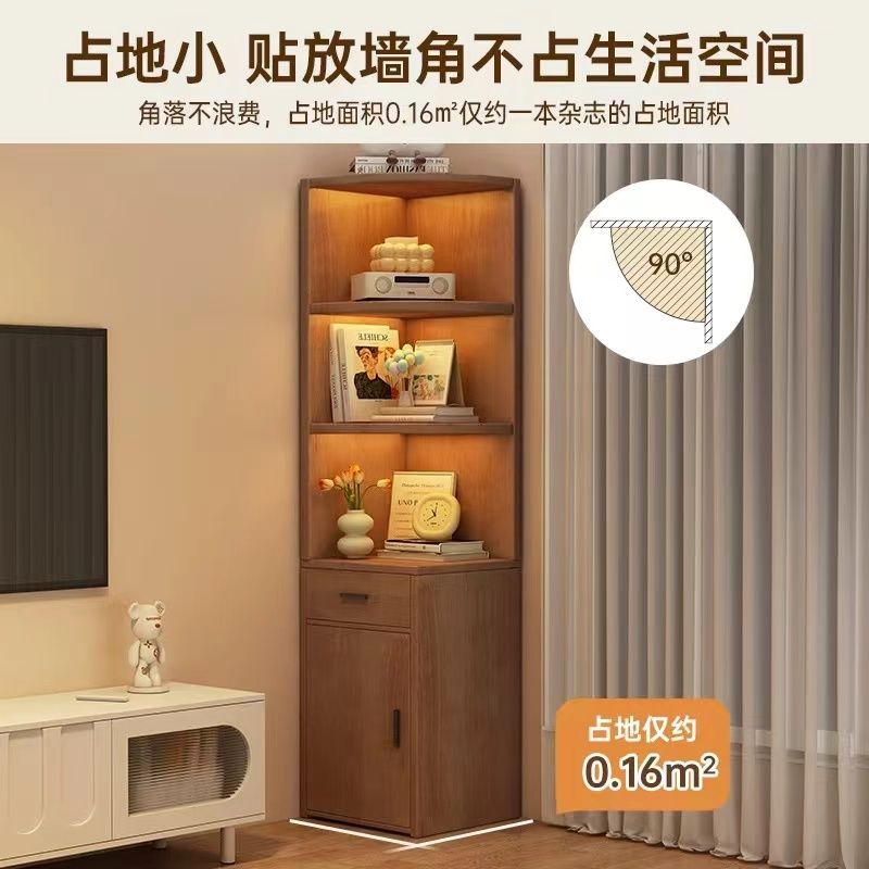免運/速發 公司貨 開立發票 全實木角櫃新款置物架轉角櫃墻角櫃臥室三角收納櫃 高180cm 支援安裝 快速出貨