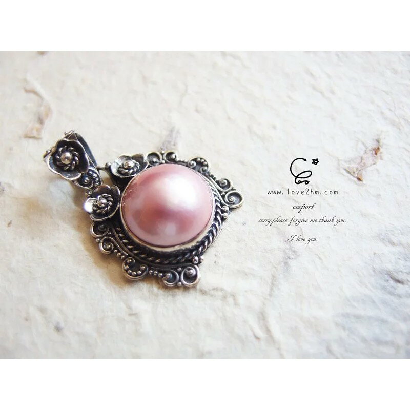 薔薇美人/馬貝珍珠/水晶飾品/925純銀/ [晶晶工坊-love2hm]