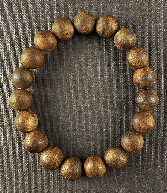 老硬天珠 老硬睡蓮花天珠 奇楠手珠【周錦香】10mm*19顆約9.5g 越南熟結軟絲奇楠手珠九分沉水【棋