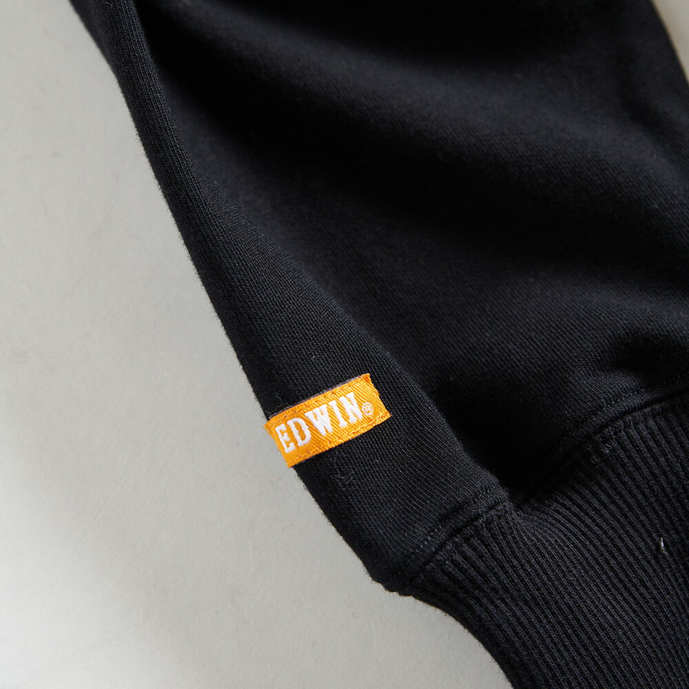 EDWIN 男款 橘標 摔角手E君摔角招式寬版長袖T恤(黑色) 6