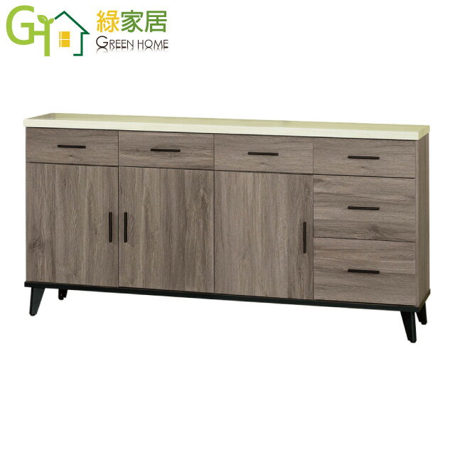 【綠家居】莉曼5.3尺三門六抽低餐櫃(仿石紋耐磨美耐皿桌面板)