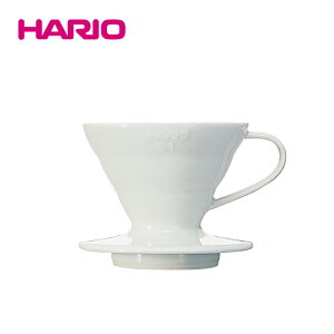 《HARIO》V60磁石濾杯01白色 VDC-01W 1-2杯份 贈HARIO 無漂白01濾紙40張一盒