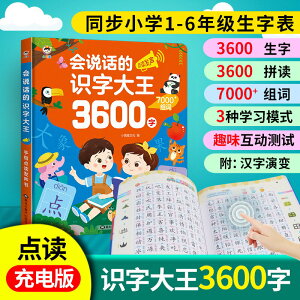會說話的3600識字大王寶寶早教有聲書漢字啟蒙點讀發聲書兒童玩具