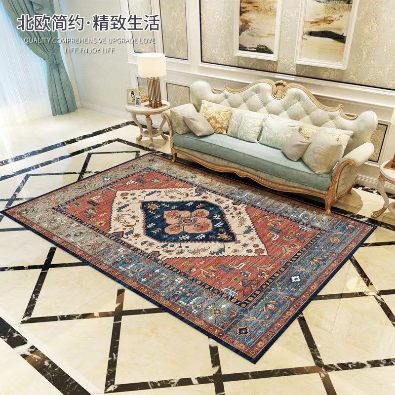 摩洛哥風格客廳地毯家用ins風滿鋪房間地毯客廳簡約定製沙發地毯