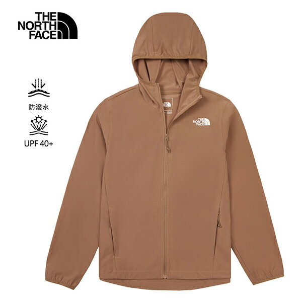 美國[The North Face] W ZEPHYR NOVELTY W J-輕盈透氣防潑外套 咖