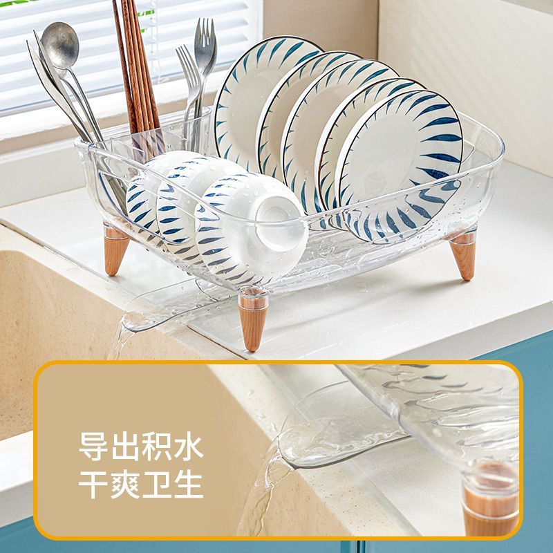 免運 瀝水碗架碗碟收納架子家用洗果蔬瀝水籃置物架廚房臺面裝碗筷碗櫃-快速出貨