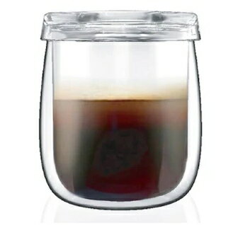 Simple Real TAMAGO 雙層玻璃咖啡杯 330ml 附玻璃蓋 SR-330