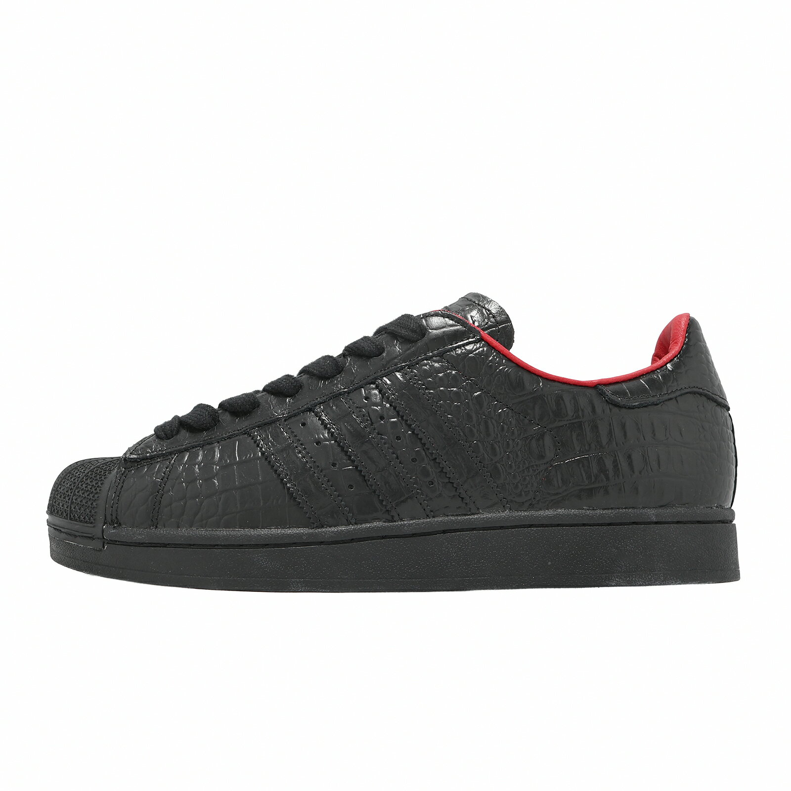 adidas 愛迪達 休閒鞋 Superstar II 男鞋 黑 紅 復古 皮革 貝殼鞋 IH9310