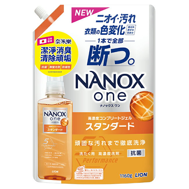日本獅王奈米樂超濃縮抗菌洗衣精補充包潔淨消臭