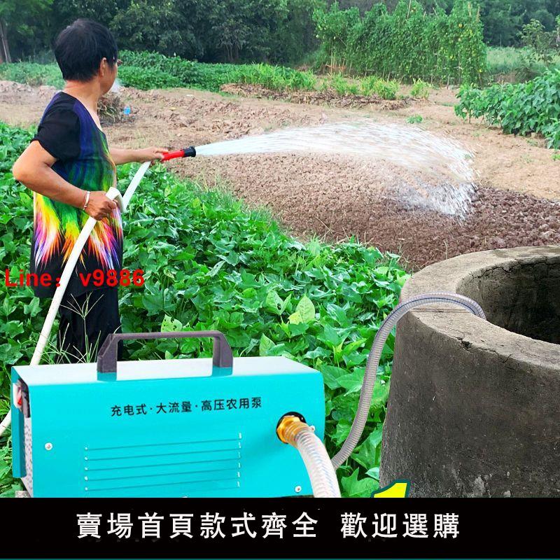 【臺灣公司 超低價】充電水泵農用灌溉抽戶外澆菜水泵大功率抽井水12v自吸高壓抽水機