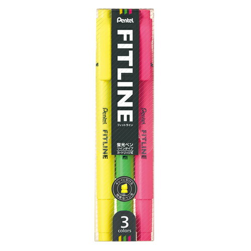 寒暑假必備【史代新文具】飛龍牌Pentel SLW11 雙頭 螢光筆 3色組
