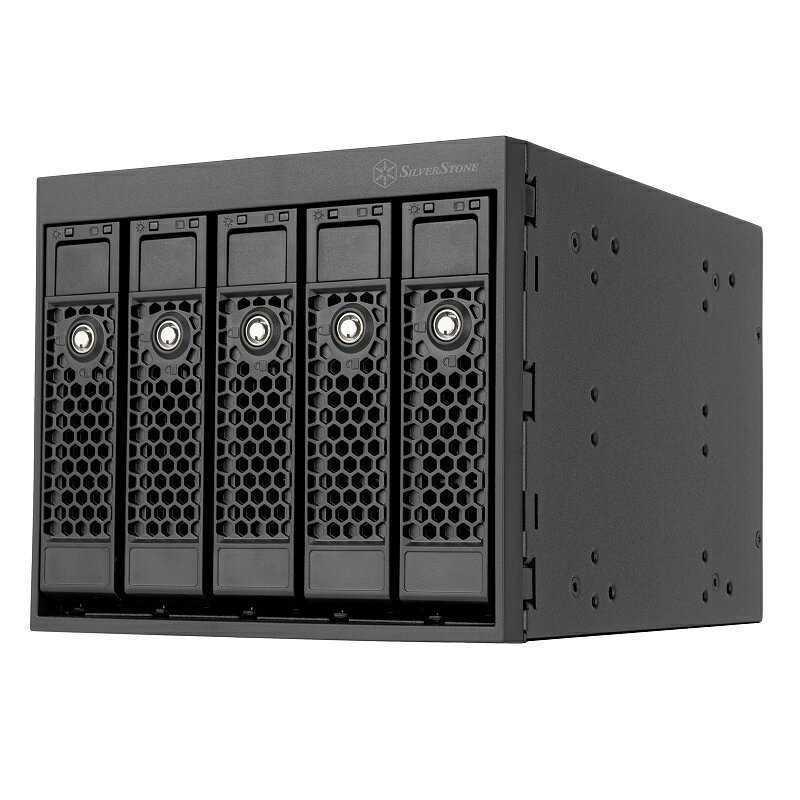 SilverStone 銀欣 FS305-E 5.25吋x3轉3.5吋x5熱插拔SAS 12G/SATA 6Gbit/s內接硬碟抽取盒/SST-FS305B-E