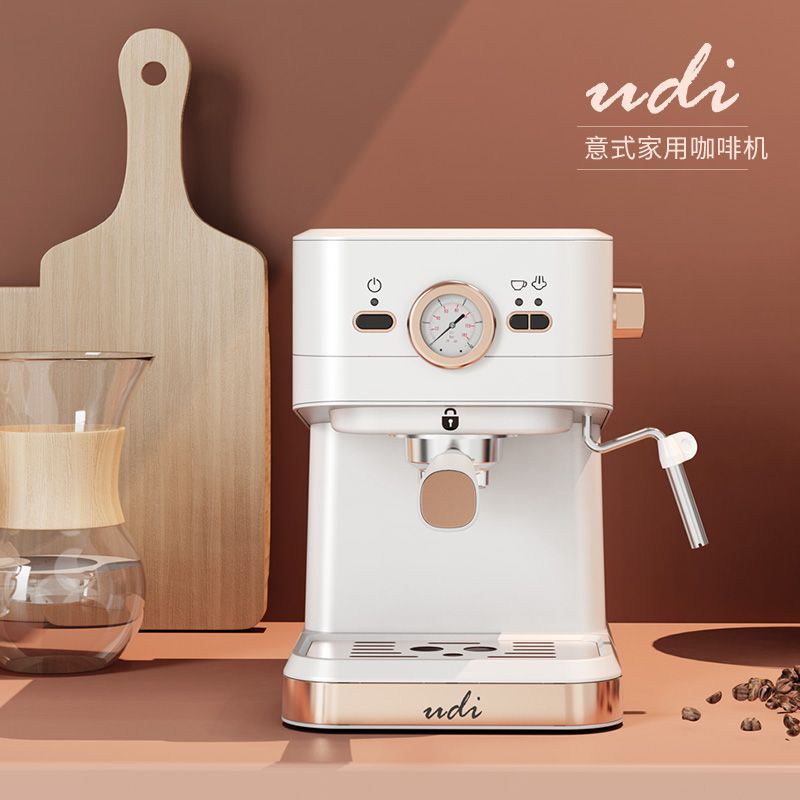 美國UDI\3010意式濃縮咖啡機半自動一體萃取機打細奶泡咖啡機小型-創美