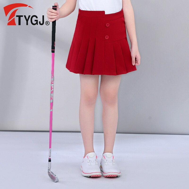 TTYGJ新款高爾夫短裙 韓版童裝運動短裙 夏季女童半身百褶裙