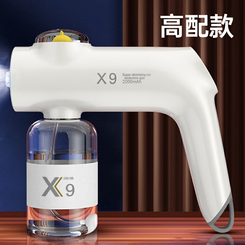 消毒器 消毒槍 噴霧槍機玩俠納米消毒噴霧槍酒精噴槍藍光殺菌霧化器電動液家用次氯酸機【HZ74227】