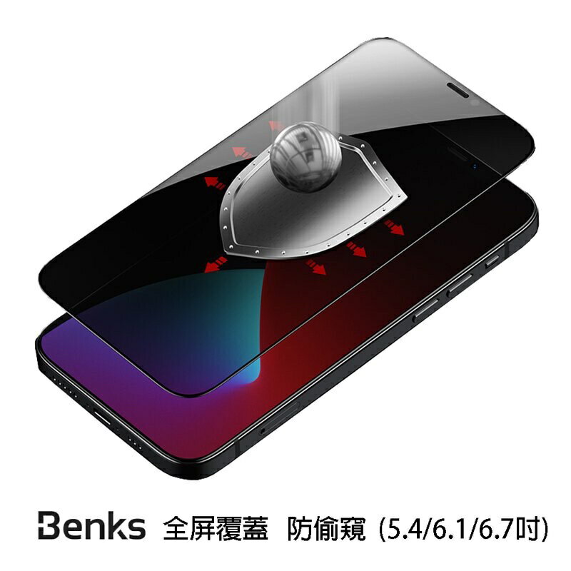 強強滾p-Benks iPhone V-防偷窺全覆蓋玻璃保護貼