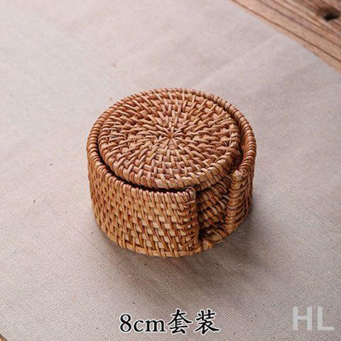 華隆興盛 越南藤編茶墊餐桌隔熱碗墊子家用餐桌耐高溫防燙鍋墊杯墊ins簡約