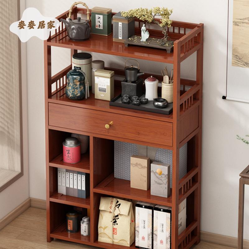 茶架子 置物架 新中式小型 博古架 茶櫃茶室擺件展示櫃茶具茶杯收納架[DD0426005]