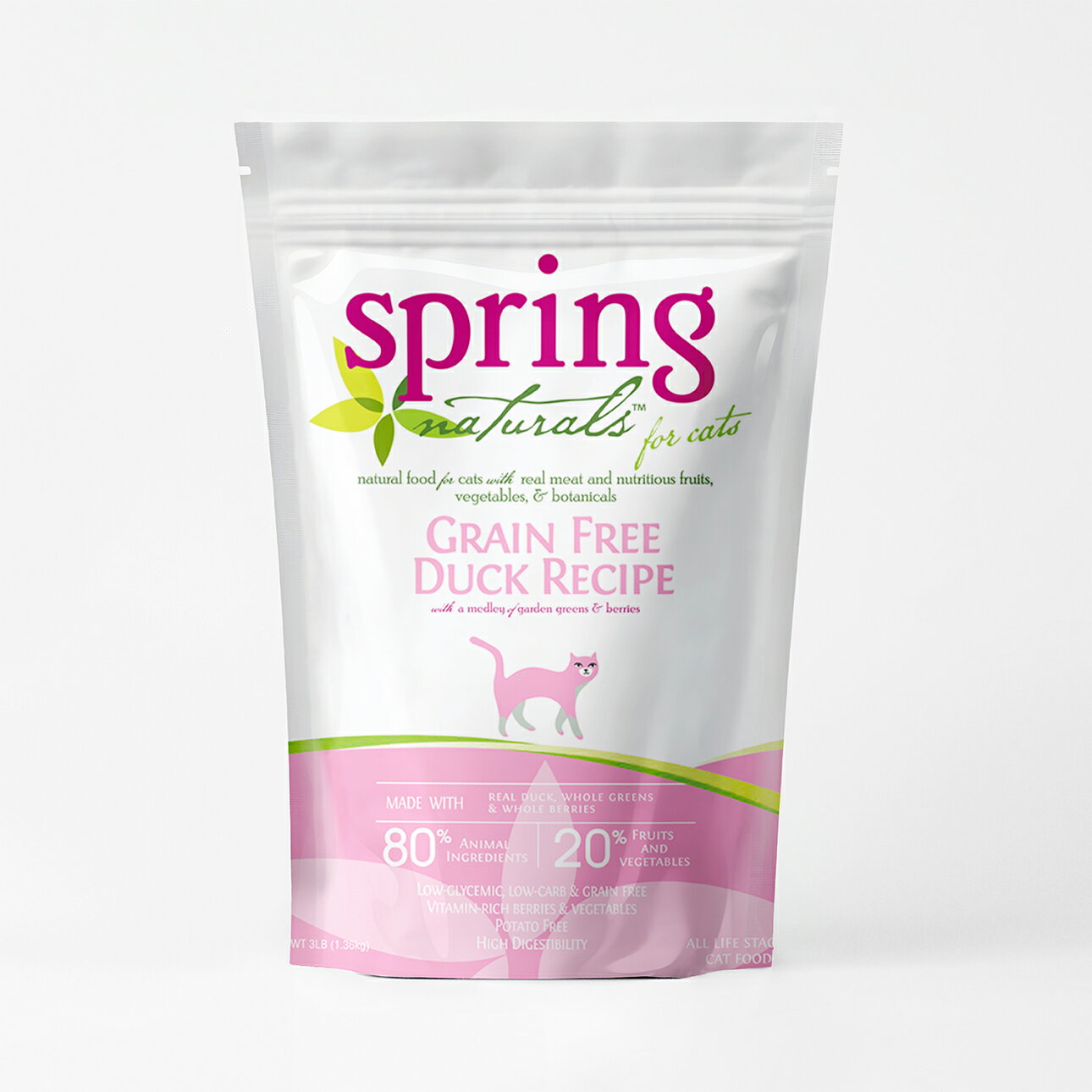 【Spring Naturals 曙光】無穀滋養鴨肉 全齡貓 天然寵物食譜 貓飼料 貓糧-300g