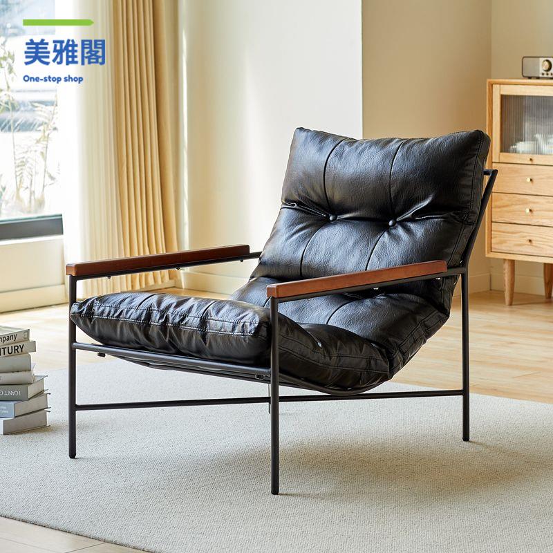 限時減免！單人椅 沙發椅 休閒椅 電腦椅 躺椅 沙發椅單人輕奢極簡現代小戶型陽臺客廳臥室可躺簡約網紅休閑躺椅 八折減免 特價出 可開發票