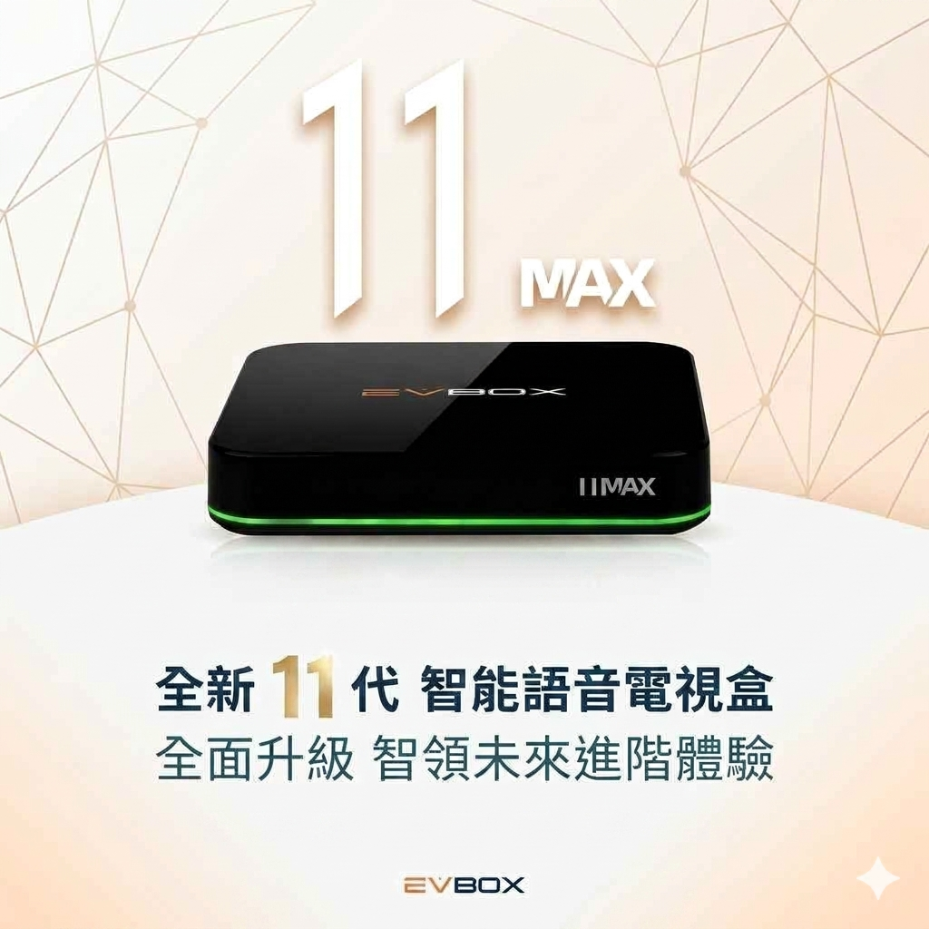 EVBOX 易播 11MAX 旗艦AI語音聲控電視盒 網路機上盒evpad 8k 網路電視盒網路電視盒