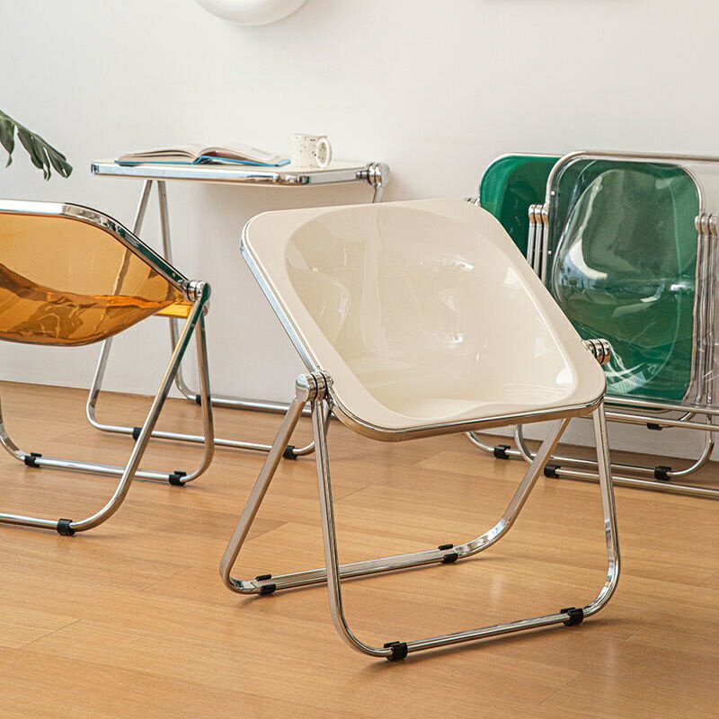 中古摺疊凳 韓國ins風 創意個性摺疊椅 設計感休閒椅 咖啡廳餐廳餐椅257