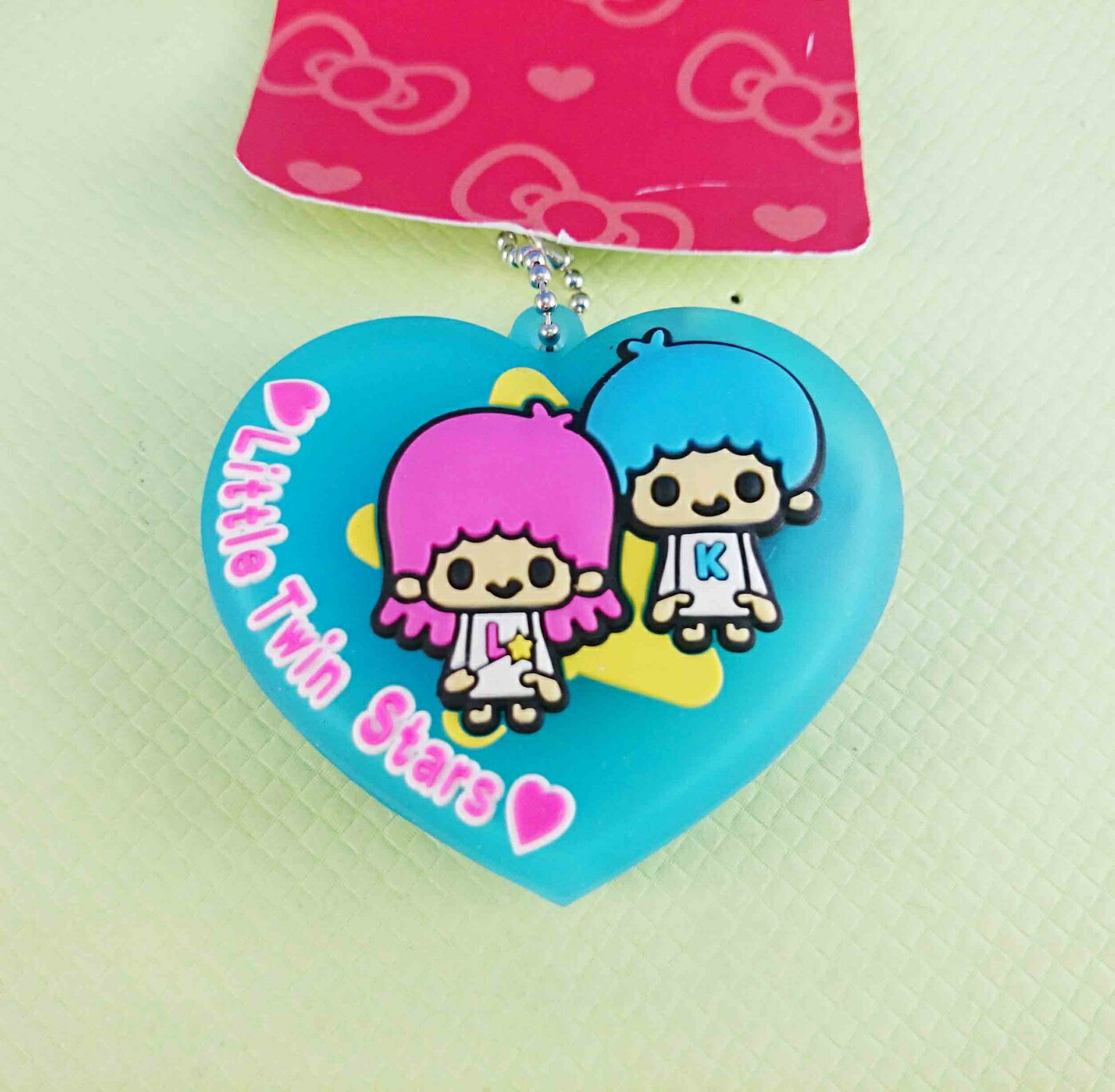 【震撼精品百貨】Little Twin Stars KiKi&LaLa 雙子星小天使 造型吊飾-藍色心 震撼日式精品百貨