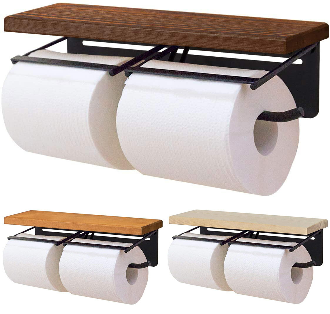日本代購 空運 ottostyle.jp 捲筒 衛生紙架 雙連 雙捲筒 面紙架 紙巾架 置物架 木質 木頭 天然木