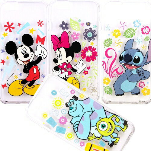 【Disney】iPhone6 /6s 花朵系列 彩繪透明保護軟套 1