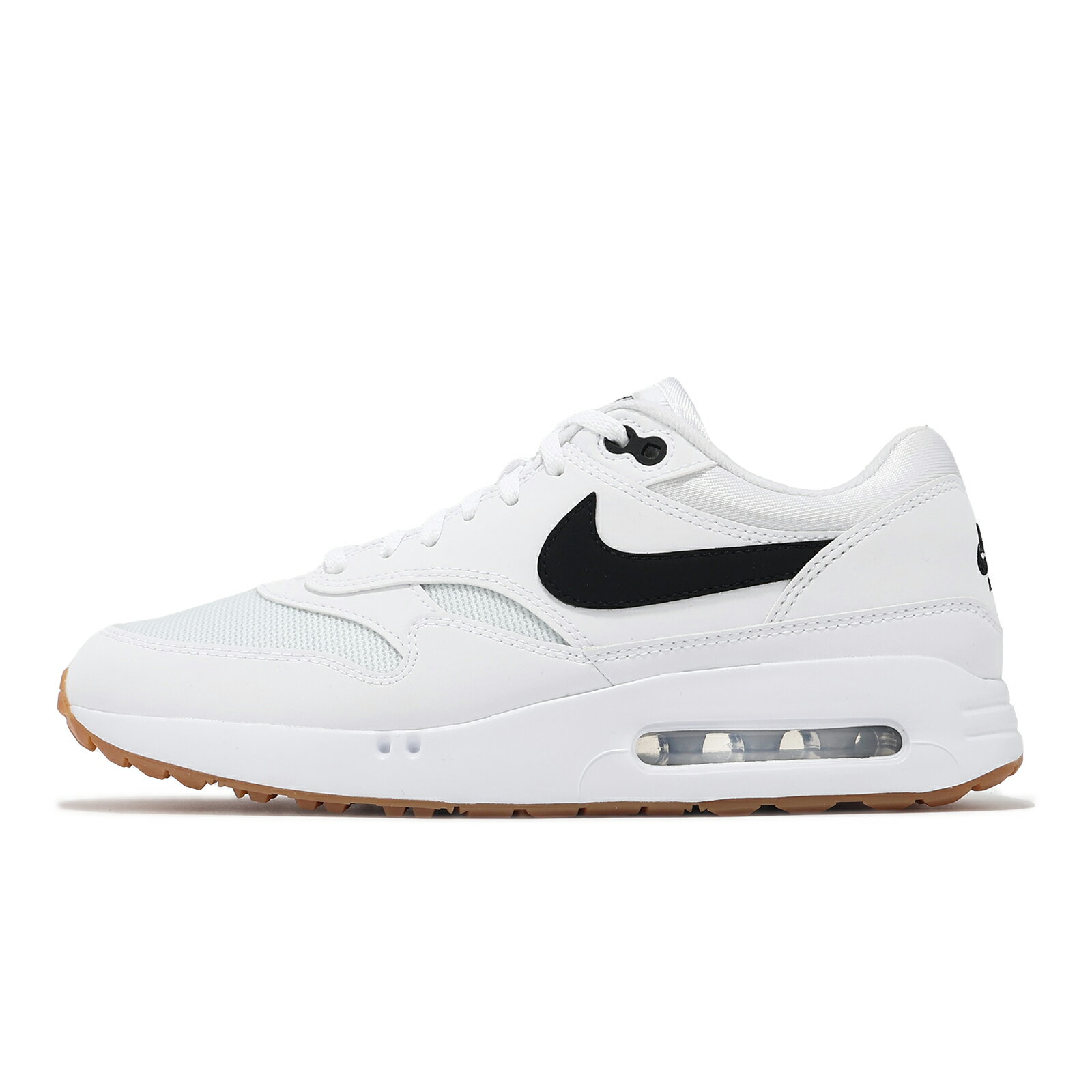 Nike 高爾夫球鞋 Air Max 1 86 OG G 男鞋 白 黑 防潑水鞋面 皮革 抓地 運動鞋 FN0697-100