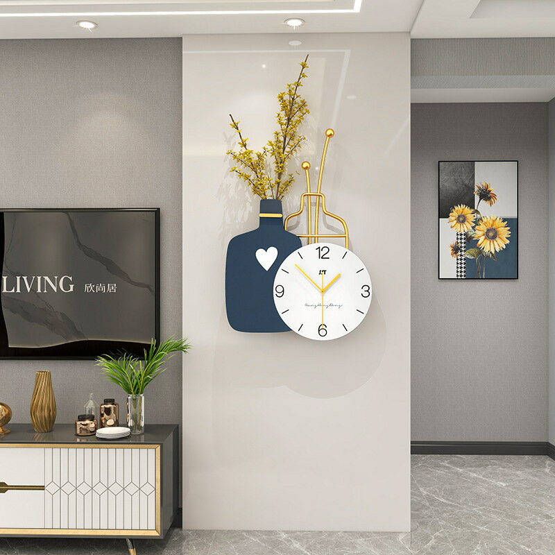 現代簡約掛鐘客廳時尚歐式輕奢家用裝飾時鐘掛墻個性網紅創意鐘表