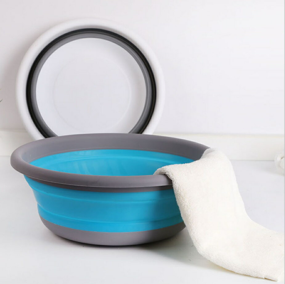 【折疊臉盆】便攜式臉盆 加厚 戶外 旅行壓縮臉盆 旅遊臉盆 折疊水盆 洗腳盆 水盆