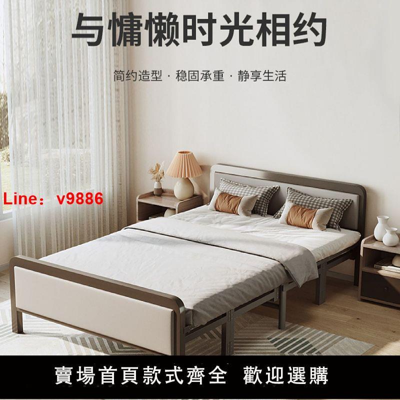 【臺灣公司保固】折疊床加厚午休簡易床加固單人床家用雙人床出租屋超厚結實硬板床