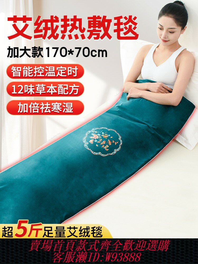 {臺灣公司貨 可打統編}電加熱艾灸墊艾草床墊艾絨包熱敷毯子全身灸家用理療電熱毯旗艦店