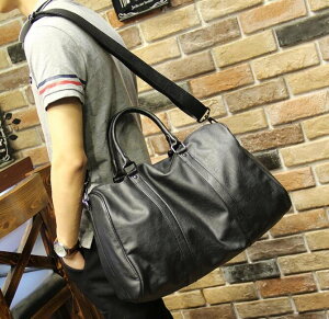 FINDSENSE Z1 韓國 時尚 潮 男 休閒戶外 PU 橫款 大容量 旅行包 手提包 健身包