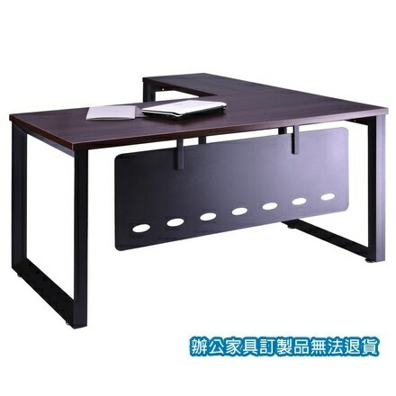 高級 辦公桌 A8B-180E 主桌 + A8B-90E 側桌 深胡桃 /組