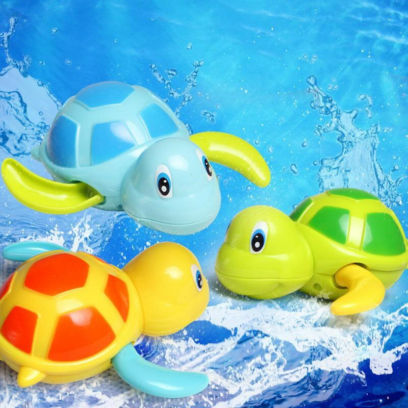 【二只裝】小海龜寶寶洗澡戲水玩具 游泳烏龜嬰兒1歲上鏈發條玩具