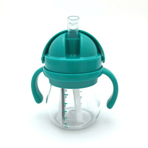 OXO tot 寶寶握吸管杯-靚藍綠