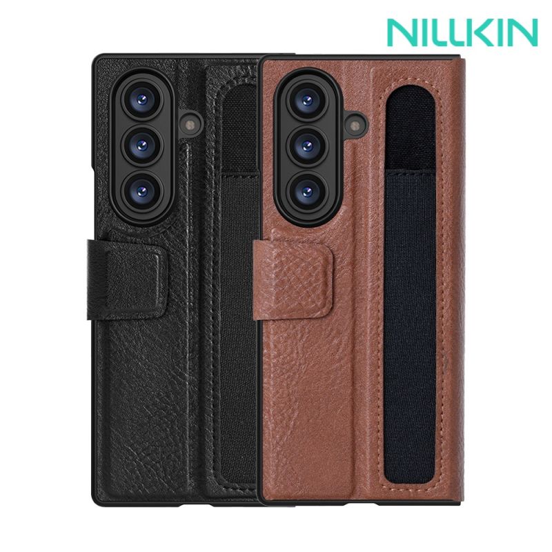 NILLKIN SAMSUNG 三星 Galaxy Z Fold 7 5G 奧格筆袋背套 保護殼 手機殼 保護套 商務皮套 全包皮套 荔枝紋 可立皮套