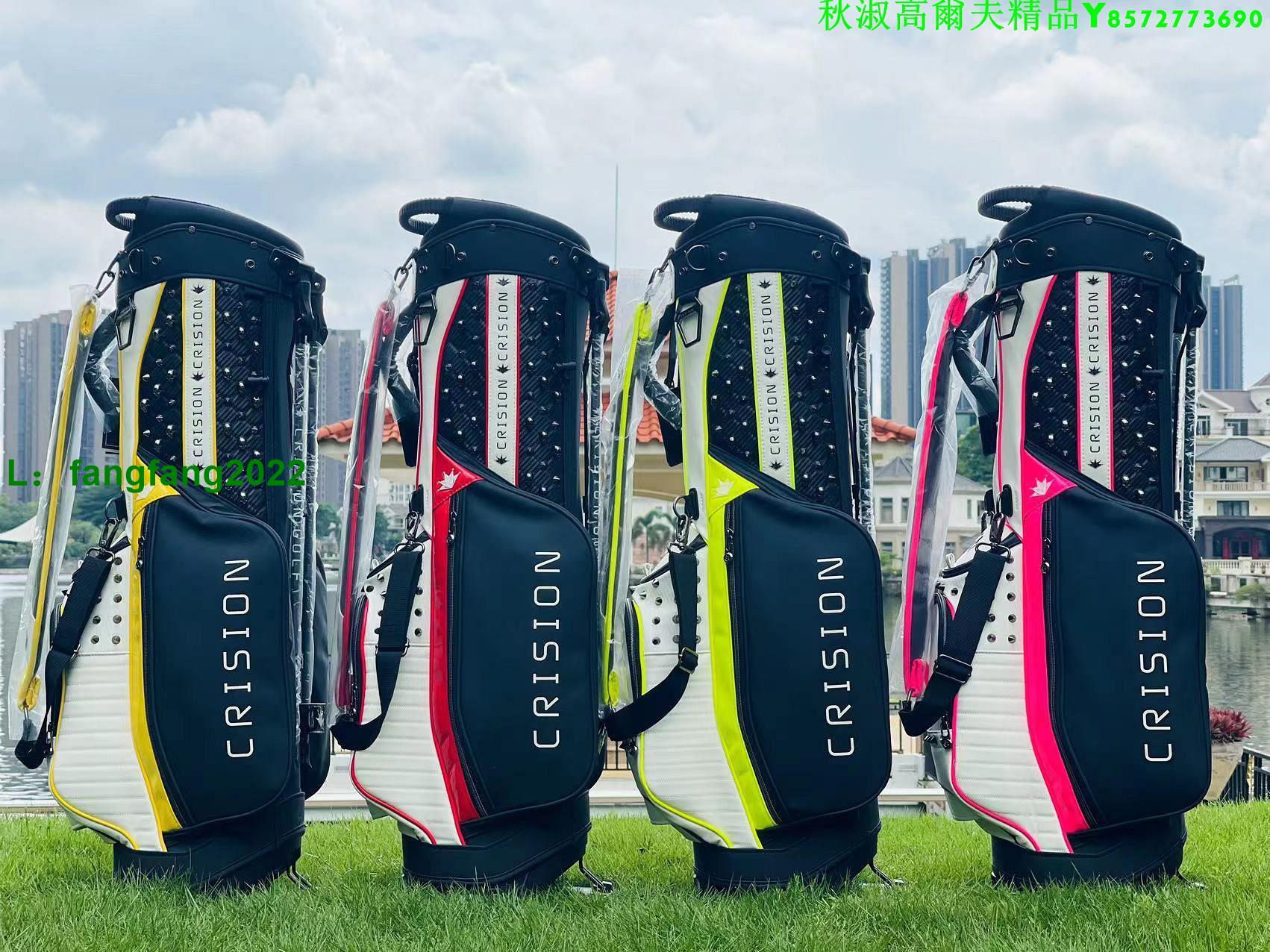 韓國新款CRISION高爾夫球包單肩支架包時尚鉚釘支架包golf裝備包