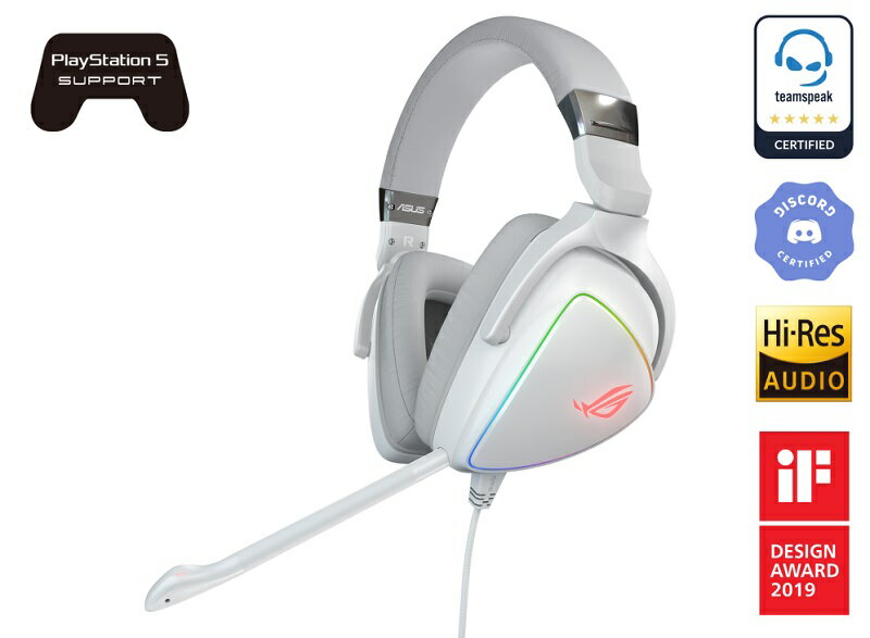 【最高現折268】ASUS 華碩 ROG Delta White 電競耳機-幻白限定款/90YH02HW-B2UA00