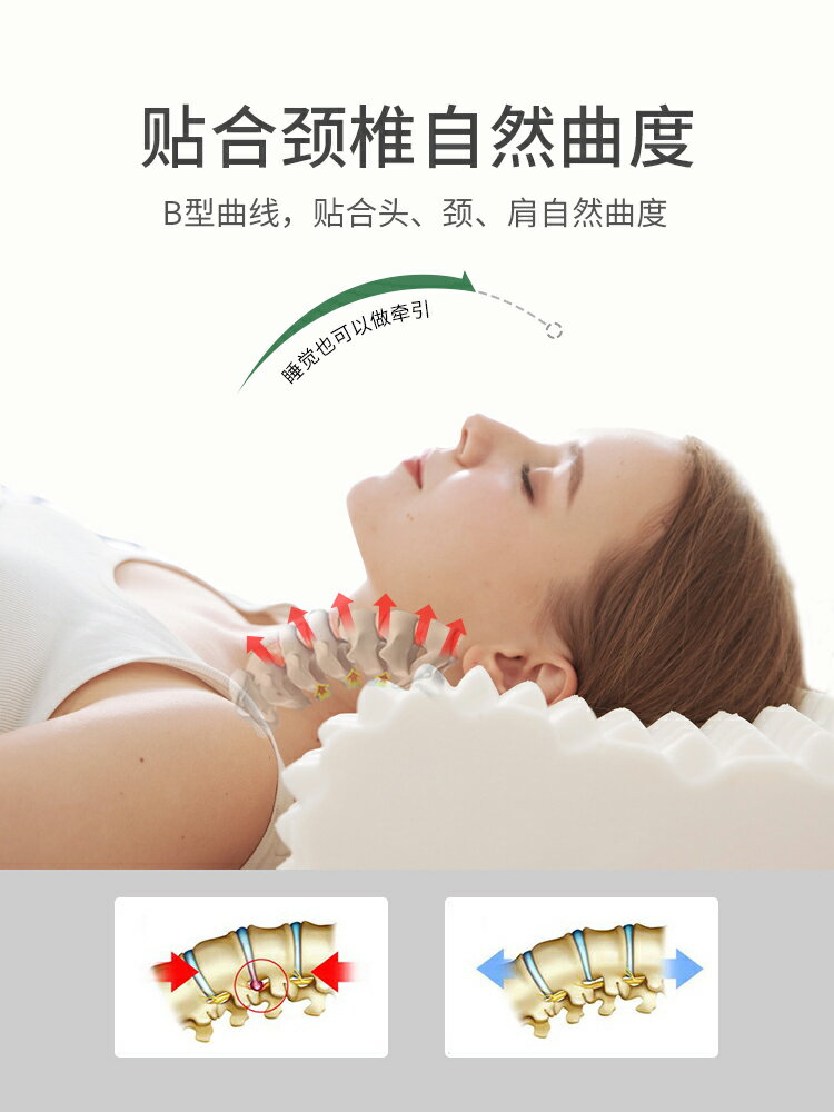 泰國乳膠枕頭一對家用天然橡膠枕頭芯記憶成人護頸椎助睡眠硅膠低