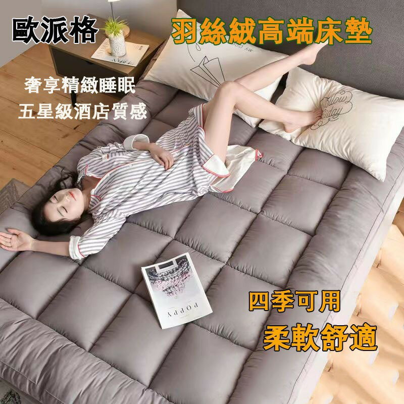 羽絲絨高階床墊 酒店星級睡眠 日式床墊可摺疊 榻榻米床墊 宿舍床 床褥 單人雙人尺寸可選 車載用