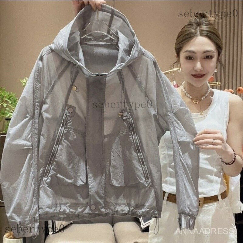 男女衕款 防曬外套女 冰絲外套 休閒透氣拉鏈防曬衣短款連帽寬鬆戶外外套