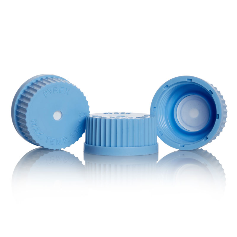 《PYREX》血清瓶濾膜透氣蓋 GL45 Closure, Screw Thread, GL45 Membrane Vented