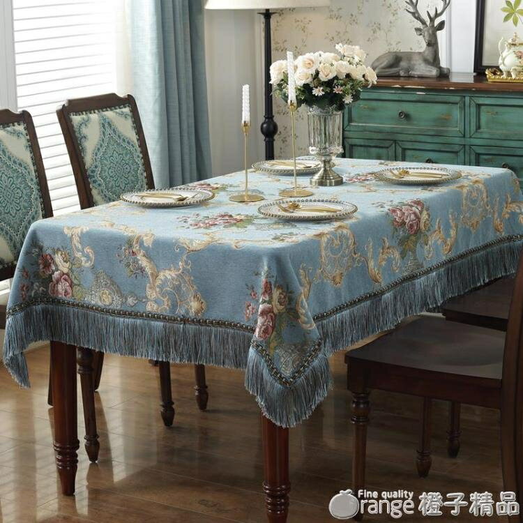 歐式餐桌布加厚雪尼爾長方形桌布布藝台布圓桌布茶幾布蓋布椅套 【麥田印象】