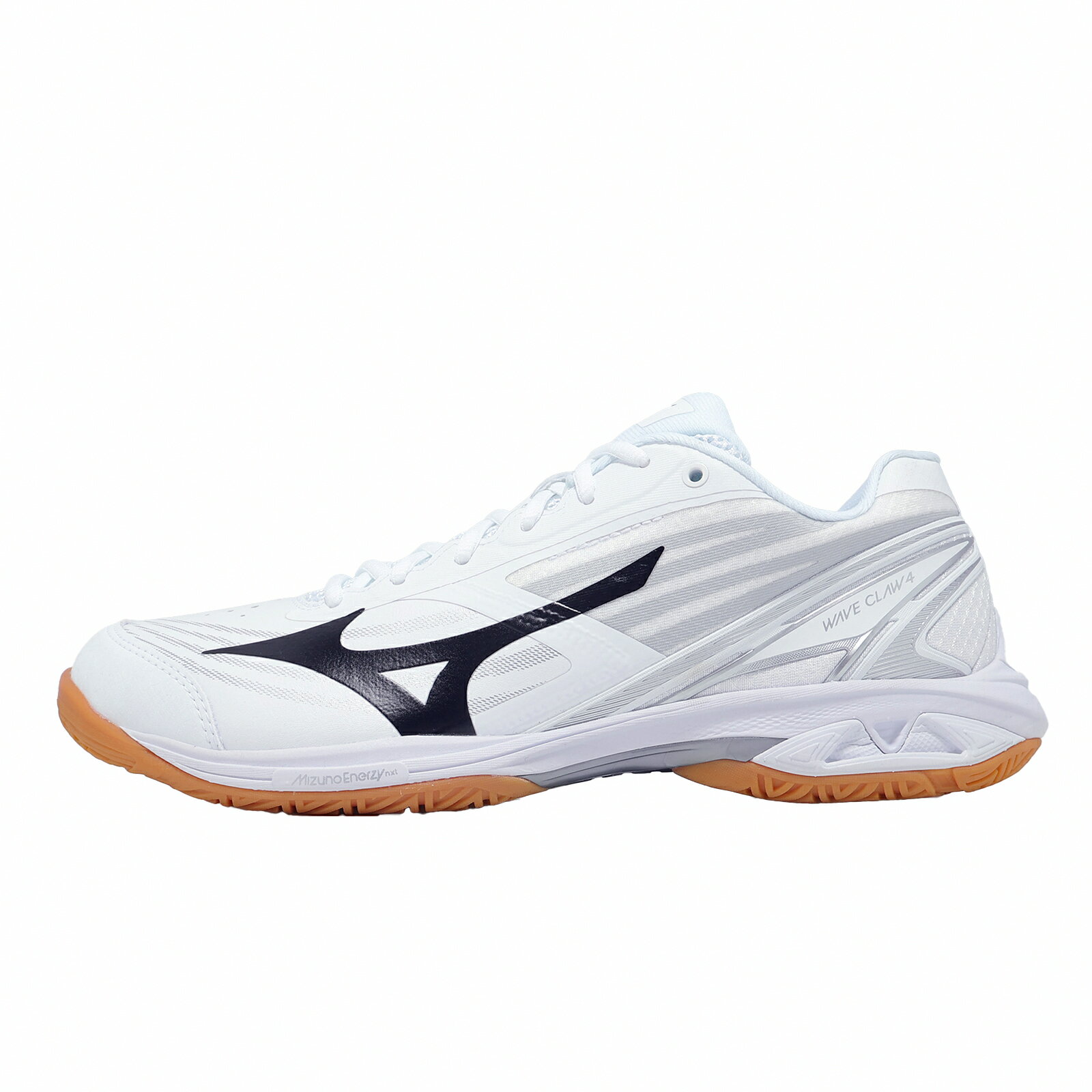 Mizuno 美津濃 羽球鞋 Wave Claw 4 寬楦 男鞋 女鞋 白黑 膠底 回彈 室內運動 71GA2643-07
